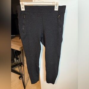 Ann Taylor Factory Charcoal Patterned Leggings with Zippered Pockets size medium